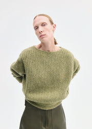 Batwing Sweater in Silk Cashmere - Mossy - CO Collections
